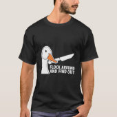 Flock um und finde Gänse mit Kniffe heraus T-Shirt (Vorderseite)
