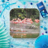 Flock von Flamingoes Paper-Tellern Pappteller (Party)