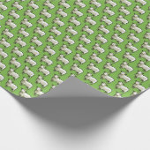 Flock von Wollweißblechen Pixel Art Muster Geschenkpapier (Ecke)