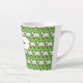 Flock von Wollweißblechen Pixel Art Muster Milchtasse (Rechts)