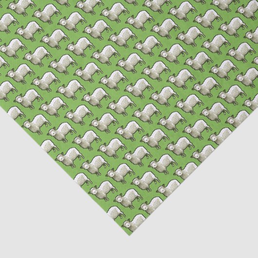 Flock von Wollweißblechen Pixel Art Muster Seidenpapier (Ausschnitt)