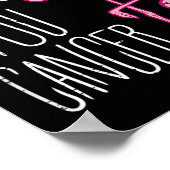 Flock you Breast Cancer Flamingo Pink Ribbon Aware Poster (Ecke)