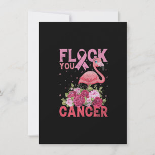 Flock you Cancer Pink Ribbon Flamingo Breast Cance Einladung