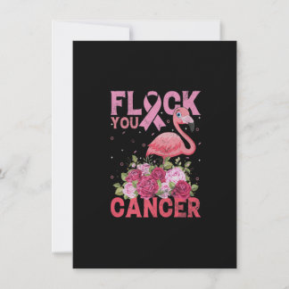 Flock you Cancer Pink Ribbon Flamingo Breast Cance Einladung