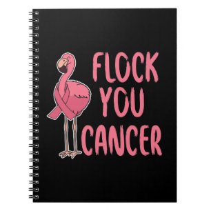 Flock You Krebs Flamingo Brustkrebs-Bewusstsein Notizblock