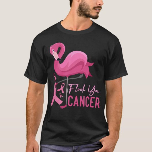 Flock your Cancer | Cooler Flamingo Brustkrebs Gif T-Shirt (Vorderseite)