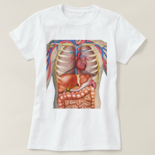 Flockige Express® Organ-Anatomie-Frau T-Shirt