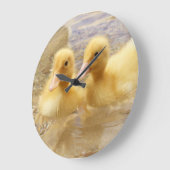 Flockige gelbe Entlein Getty Bild-| Große Wanduhr (Winkel)