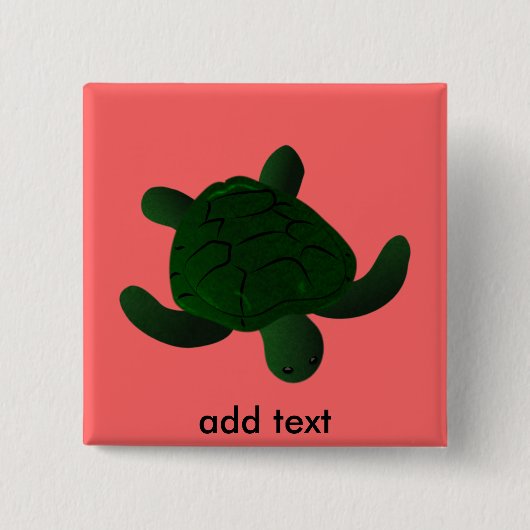 FLOCKIGE SCHILDKRÖTE BUTTON (Vorderseite)