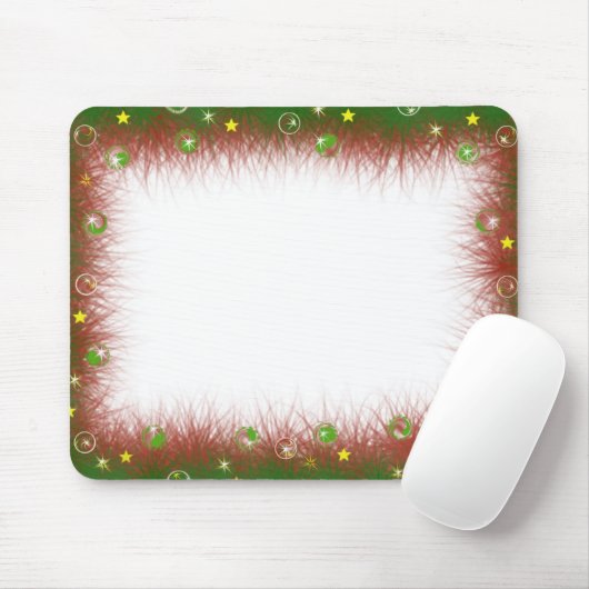 Flockige Weihnachtsgrenze Mousepad (Mit Mouse)