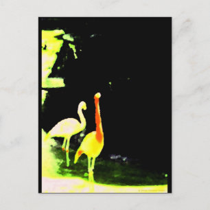"Flockiger Flamingo" JTG Kunst-Postkarte Postkarte