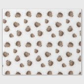 Flockiger Igelsdruck Geschenkpapier (Flach)