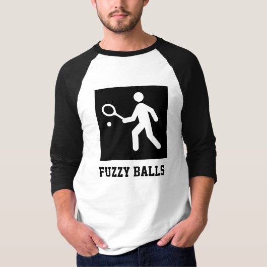 Flockiges Ball-Tennis-lustiges Shirt (Vorderseite)