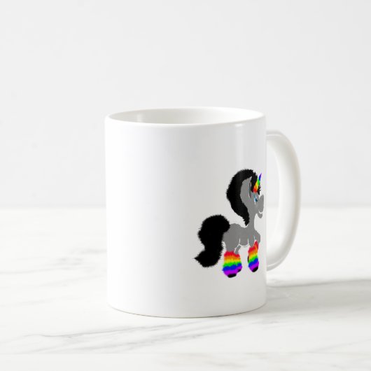 Flockiges Einhorn Kaffeetasse (VorderseiteRechts)