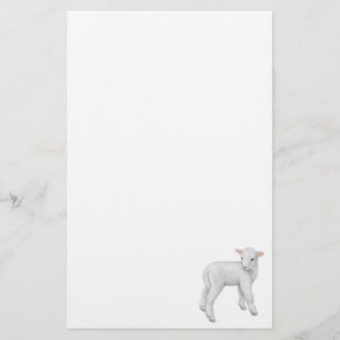 Flockiges kleines Lamm-Briefpapier Briefpapier