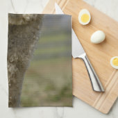 Flockiges weißes Alpaka-Gesicht Küchentuch (Viertel Falte)