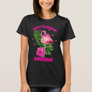Flockin einfach um! Funny Summer Flamingo Tropica T-Shirt