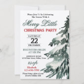 Flocking Christmas Tree Party Einladung (Vorderseite)