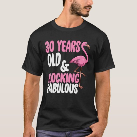 Flocking Fabulous 40. Geburtstag Shirt Funny Pink (Vorderseite)