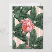 Flocking Fabulous Invasion - Flamingo Thema Einladung (Rückseite)