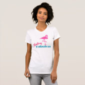 Flocking Fabulous Pink Flamingo Graphic Typografy T-Shirt (Vorne ganz)