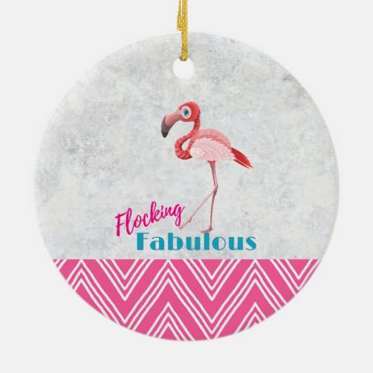 Flocking Fabulous Pub mit rosa Flamingo Keramikornament (Hinten)