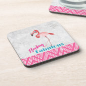 Flocking Fabulous Pub mit rosa Flamingo Untersetzer (Linke Seite)