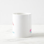 Flocking Fabulous Typografy w/Pink Flamingo Kaffeetasse (Mittel)