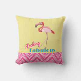 Flocking Fabulous Typografy w/Pink Flamingo Kissen