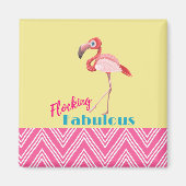 Flocking Fabulous Typografy w/Pink Flamingo Magnet (Vorne)