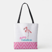 Flocking Fabulous Typografy w/Pink Flamingo Tasche (Rückseite)