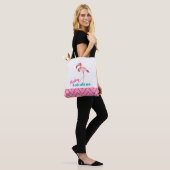 Flocking Fabulous Typografy w/Pink Flamingo Tasche (Am Model)