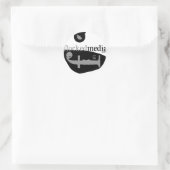 Flocking Media Gray Side Logos Runder Aufkleber (Tasche)