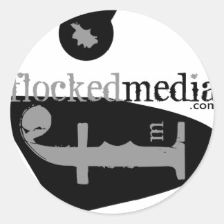 Flocking Media Gray Side Logos Runder Aufkleber