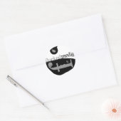Flocking Media Gray Side Logos Runder Aufkleber (Umschlag)