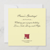 Flocking Tree Christmas Scene Holiday Karte (Rückseite)