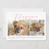 FLÖHE NAVIDAD FEIERTAGSKARTE (Vorderseite)