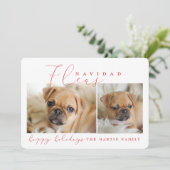 FLÖHE NAVIDAD FEIERTAGSKARTE (Stehend Vorderseite)