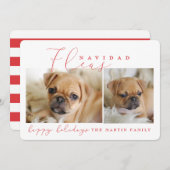 FLÖHE NAVIDAD FEIERTAGSKARTE (Vorne/Hinten)