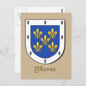 Flohfamilie Heraldischer Schild Postkarte (Vorne/Hinten)