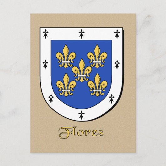 Flohfamilie Heraldischer Schild Postkarte (Vorderseite)