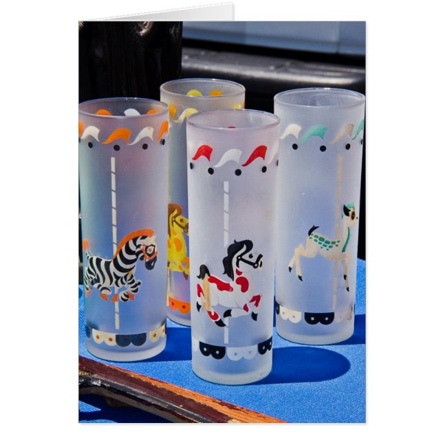 Flohmarkt-Karte - Bar-Glas-Zoo (Vorne)