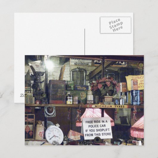 Flohmarkt Stillleben Postkarte (Vorne/Hinten)