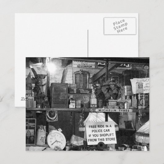 Flohmarkt Stillleben Postkarte (Vorne/Hinten)