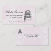 Flohmarkt-Stuhl Paris Paris eleganter Visitenkarte (Vorne/Hinten)