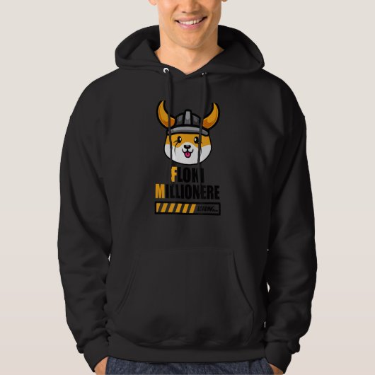 Floki Inu Millionaire Hodl Floki Inu Hoodie (Vorderseite)