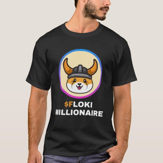 Floki Millionaire Floki Inu Token Coin Crypto Hodl T-Shirt (Vorderseite)