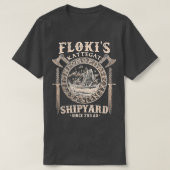 Flokis Shipyard Kattegat Viking Ship and Sword T G T-Shirt (Design vorne)