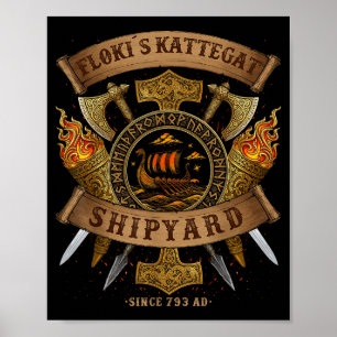 Flokis Werft Kattegat Wikinger-Schiff - Ringerike  Poster