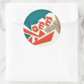 FLOMM 1923 RUNDER AUFKLEBER (Tasche)